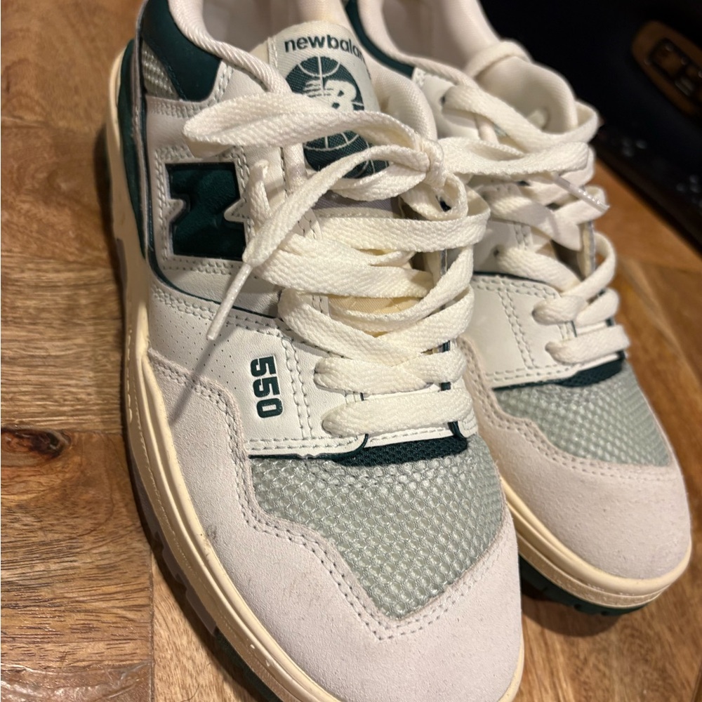 New Balance 550 White and Teal Men's Sneakers